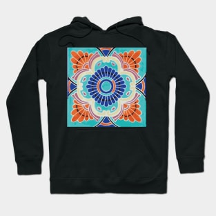 Red talavera tile Hoodie